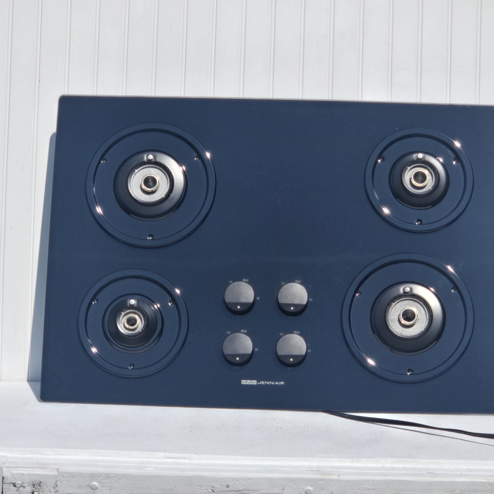 JENN-AIR Black Gas Cook Top CCG4573 Modern Glass 4-Burner  Clean S1