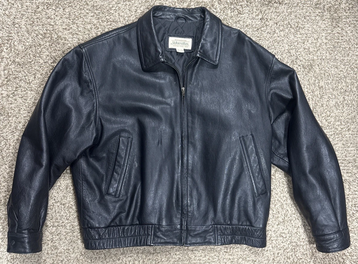 St. John's Bay Leather Outer Shell Black Coats, Jackets & Vests