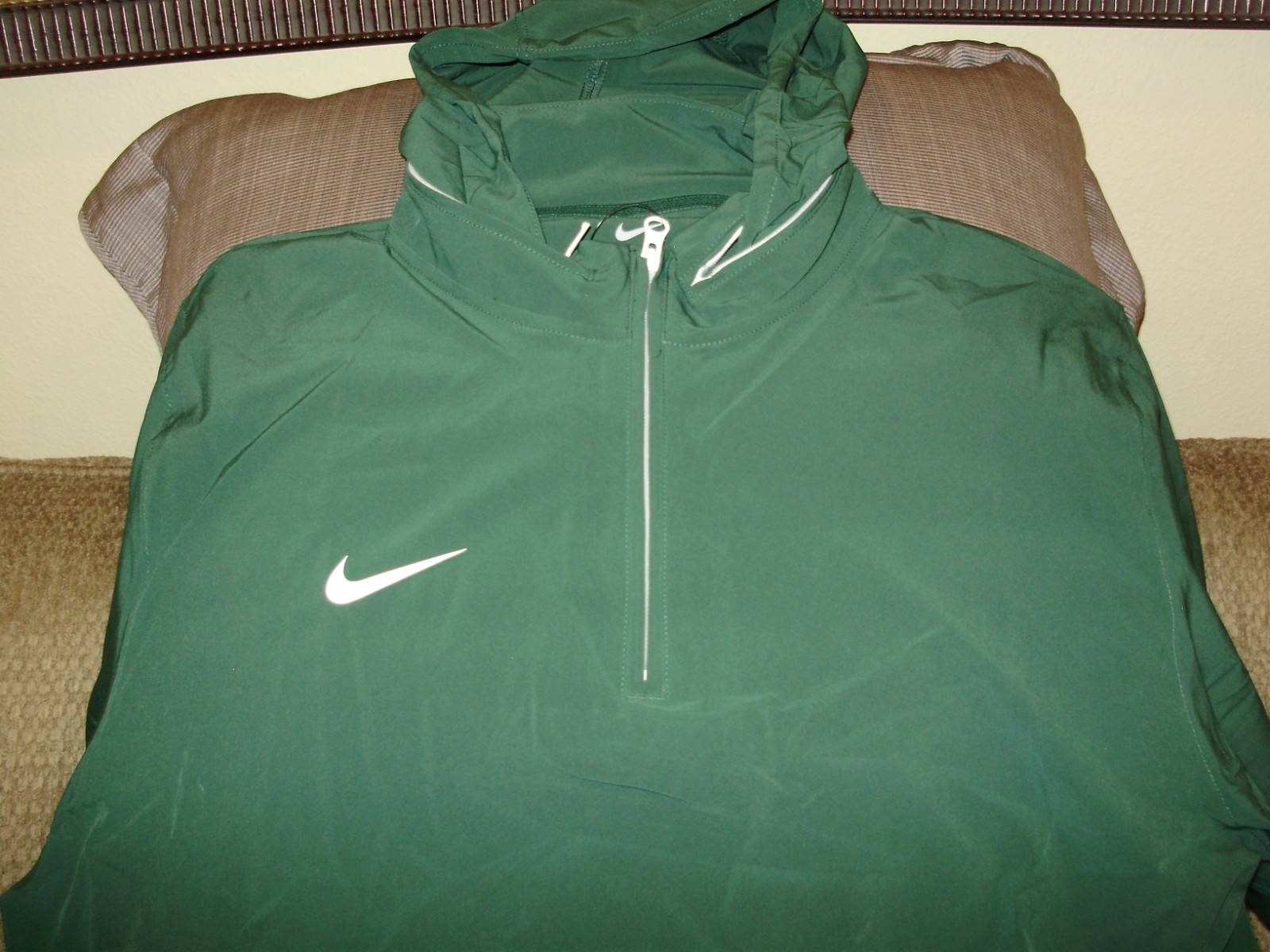 SACAI X NIKE Nike Woven Coaches FJ9548 verde bianco S S 1 4 zip golf felpa con cappuccio giacca a vento uomo XL