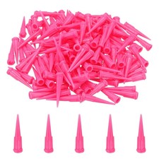 160Pcs 0.6mm Plastic Tapered Pinhead, 20 Gauge TT Blunt Needle Tip, Pink