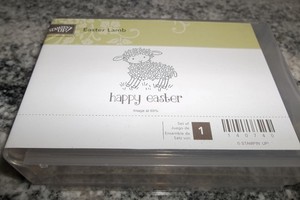 Stampin Up "Happy Easter" 2 pc. Rubber Stamp 140740 Pre-owned