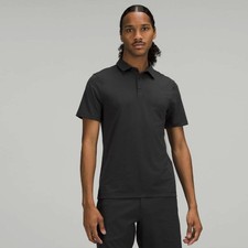 Lululemon Men's Evolution Short Sleeve Polo Shirt in Black, size XL