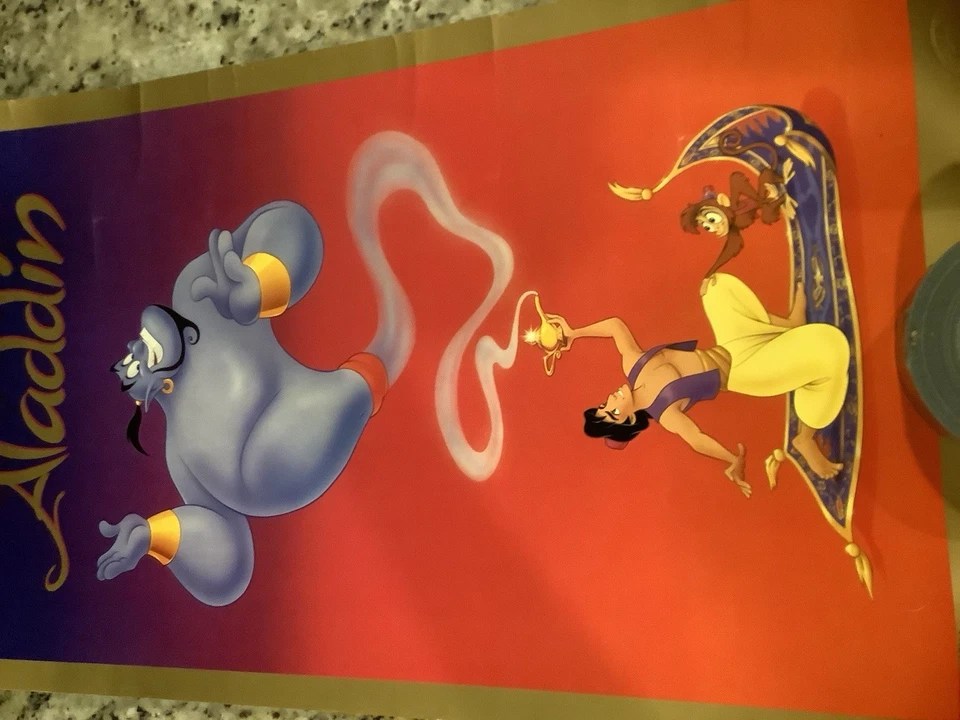 Póster de edición limitada solo para miembros del elenco de Aladdin Disney certificado de autenticidad Foto 2 de 4