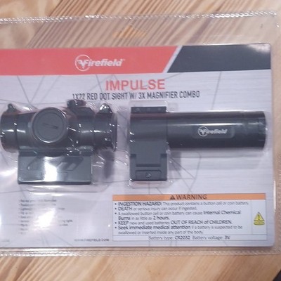 Firefield Impulse 1x22mm Red Circle-Dot Illuminated Sight w/ 3x Magnifier