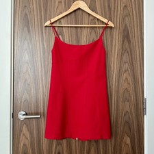 Silence + Noise Urban Outfitters Red Seam Strappy Cami A Line Mini Dress M