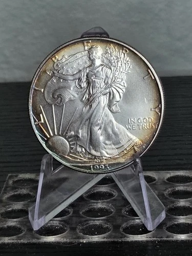 1993 1 oz Silver American Eagle with Toning (Brilliant Uncirculated)