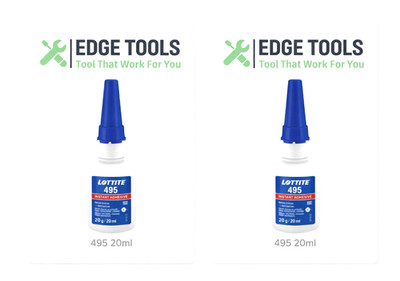 Loktite 495 (2 Pcs) Hankal  Super Bonder Instant Adhesive, Clear Color EDGE TOOL