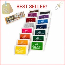 MERDTTES 15 Colors Craft Ink Pads, Washable Finger Ink Pads for Stamps for Kids