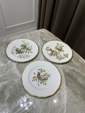 Spode Woodland Birds Dinner Plates Set 3 Bone China England