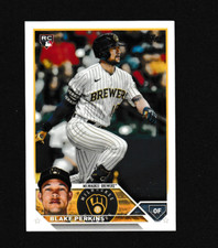 2023 Topps Update Blake Perkins #US242 RC Rookie Milwaukee Brewers Baseball Card. rookie card picture