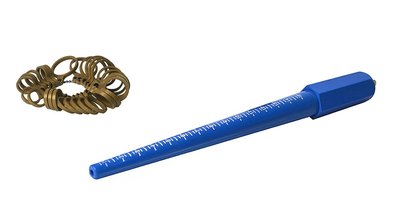 Jauge De Taille Bagues Doigt - Set De Mesure Pour Bijoux (Noir) - Outil Pour Déterminer La Pointure Des Bagues