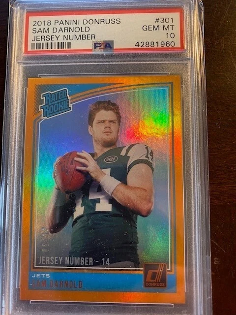 Sam Darnold Panini Donruss #301 Jersey Number