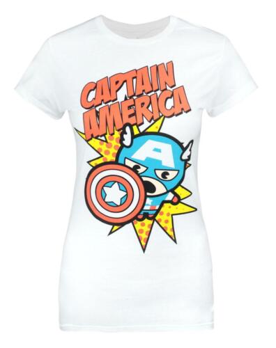 Damen-T-Shirt Jack of All Trades Marvel Kawaii Captain America - Bild 1 von 7
