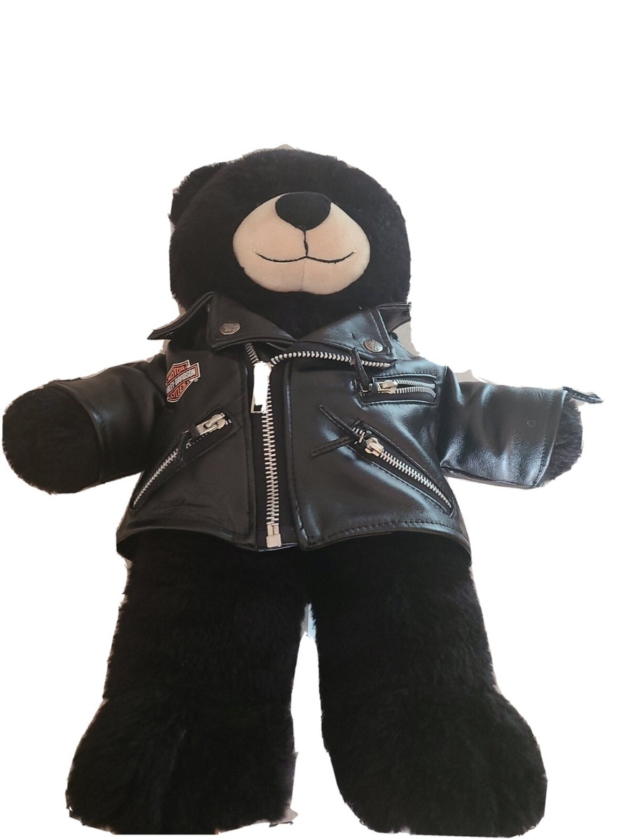 Build-a-Bear Harley Davidson Plush Bear w/ Leather Jacket 16” | eBay