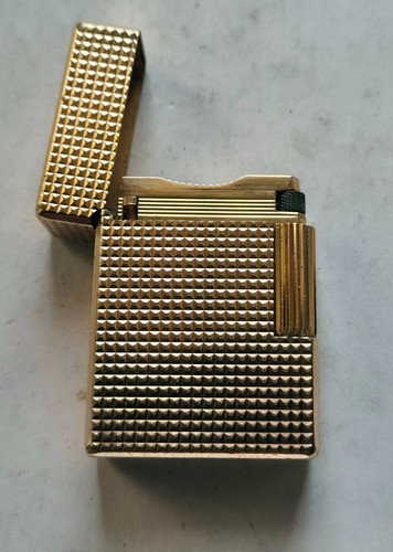 ST Dupont L1 BR gold hobnail, petit diamonds, small lighter perfect, OVERHAULED - Foto 9 di 18