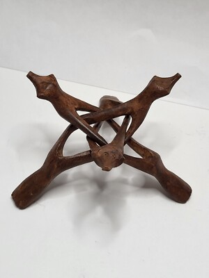 Wooden Tripod Stand 8'' Display Stand for Home House Apartment Decor Bowl, Shells