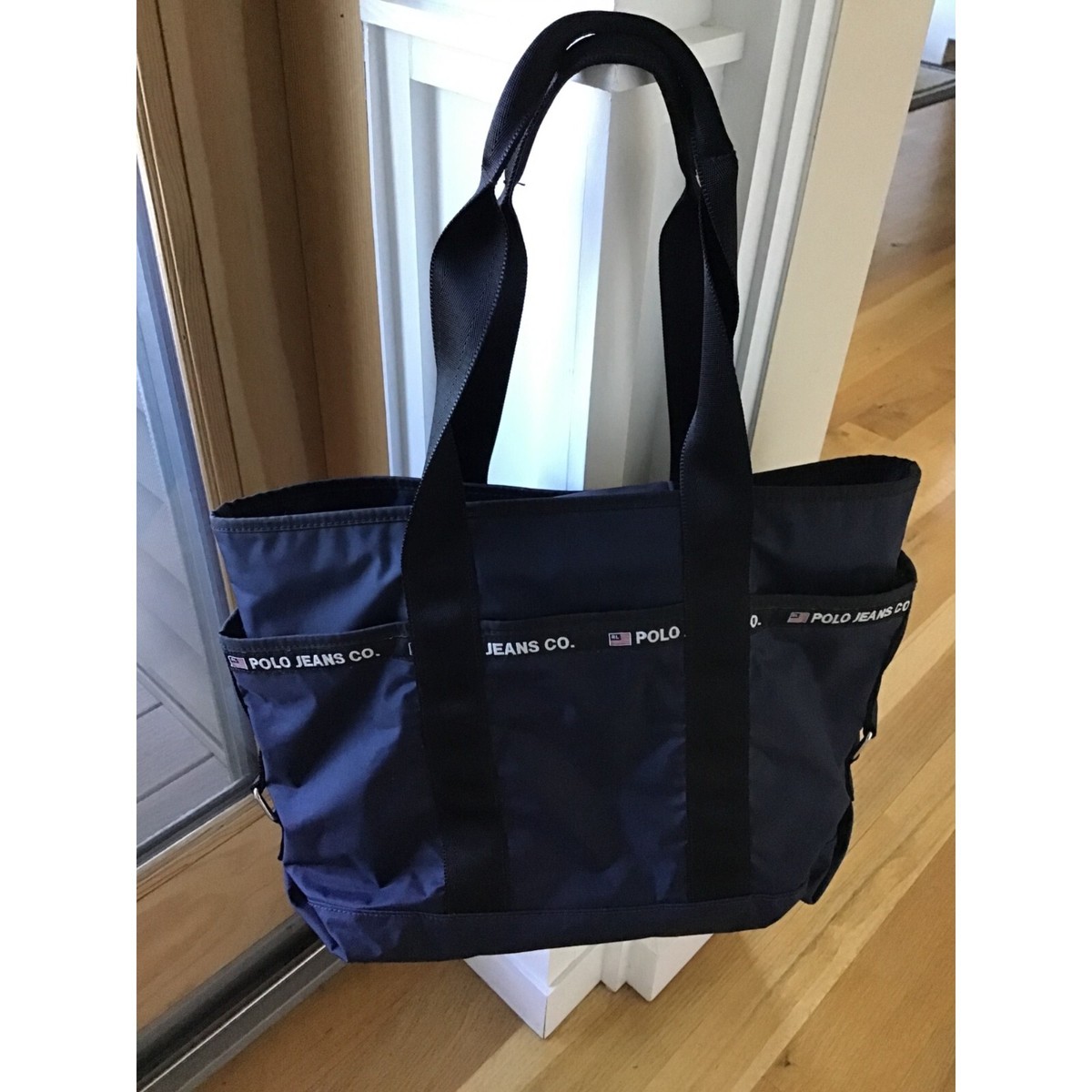 RALPH LAUREN Polo Jeans Co. Navy Nylon Purse~Tote EUC | eBay