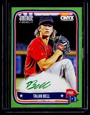 2024 Onyx Vintage Extended #28/50 Green Talan Bell Auto