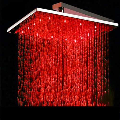 Bathroom Rainfall Ceiling Jets Spray Body Shower Set - 16", Brushed Nickel - Picture 3 of 9