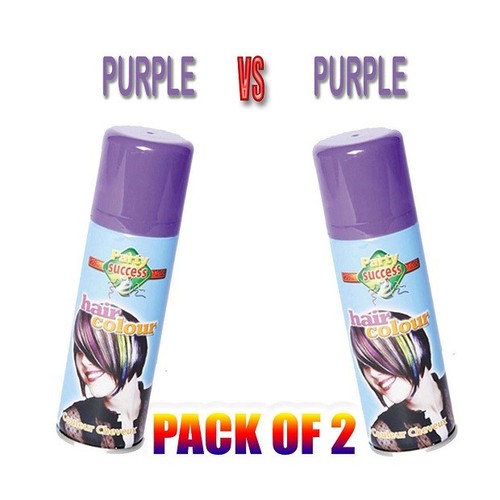x2 New Party Success Coloured Spray Temporary Hair spray Wash Out Hair