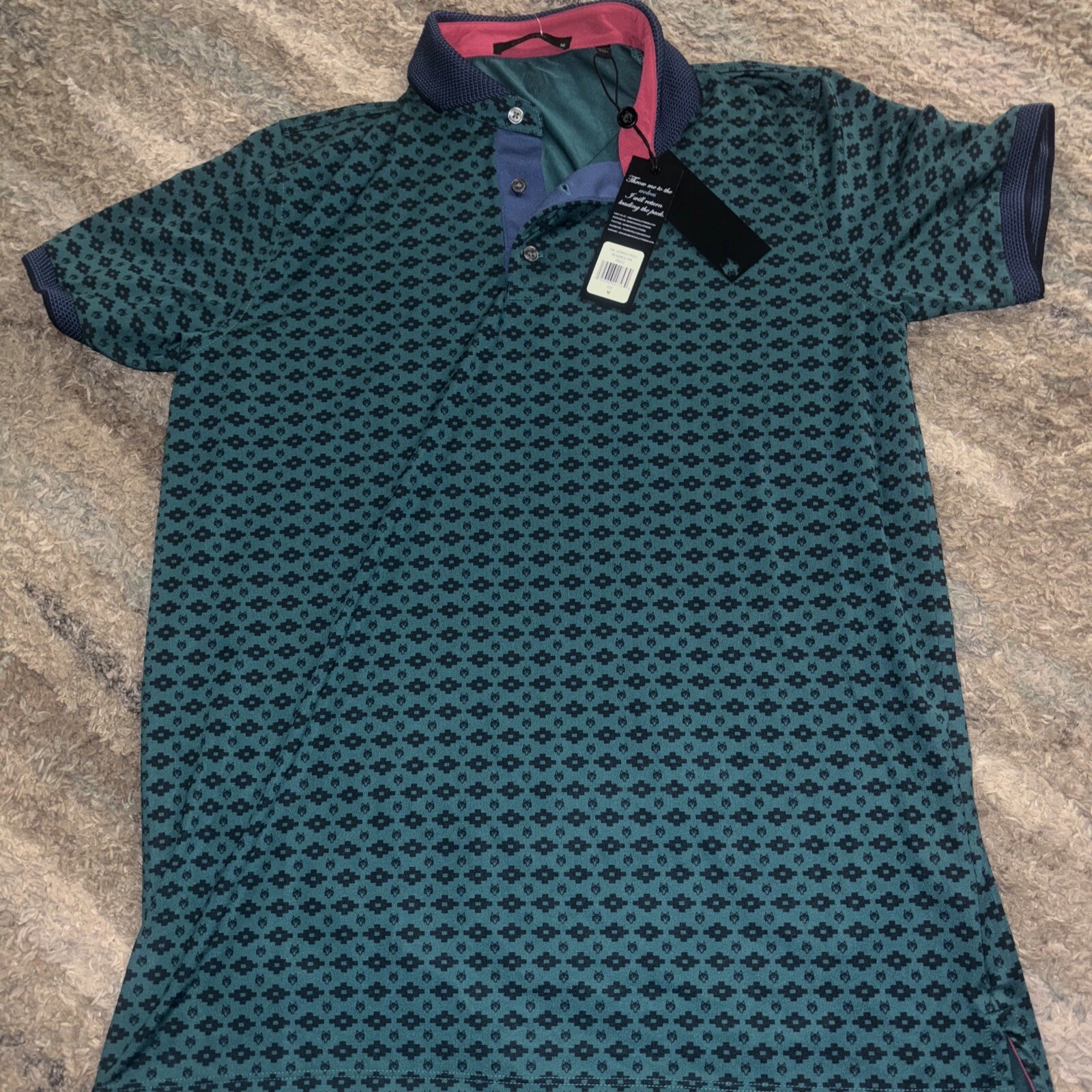 Greyson Golf Shirt Polo The Journey Print Medium Flacon Multicolor NWT $118
Opens in a new window or
