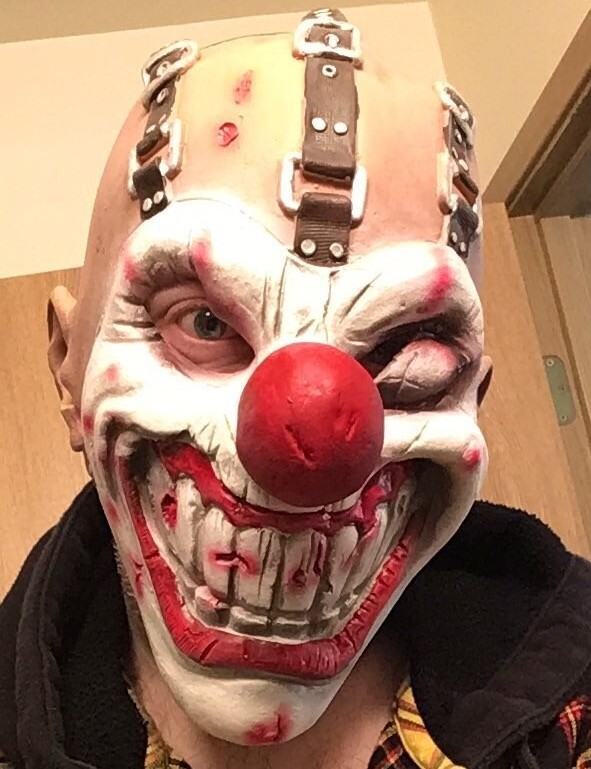 Máscara De Payaso Psicópata De Halloween Disfraz De Horror Cosplay Espeluznante