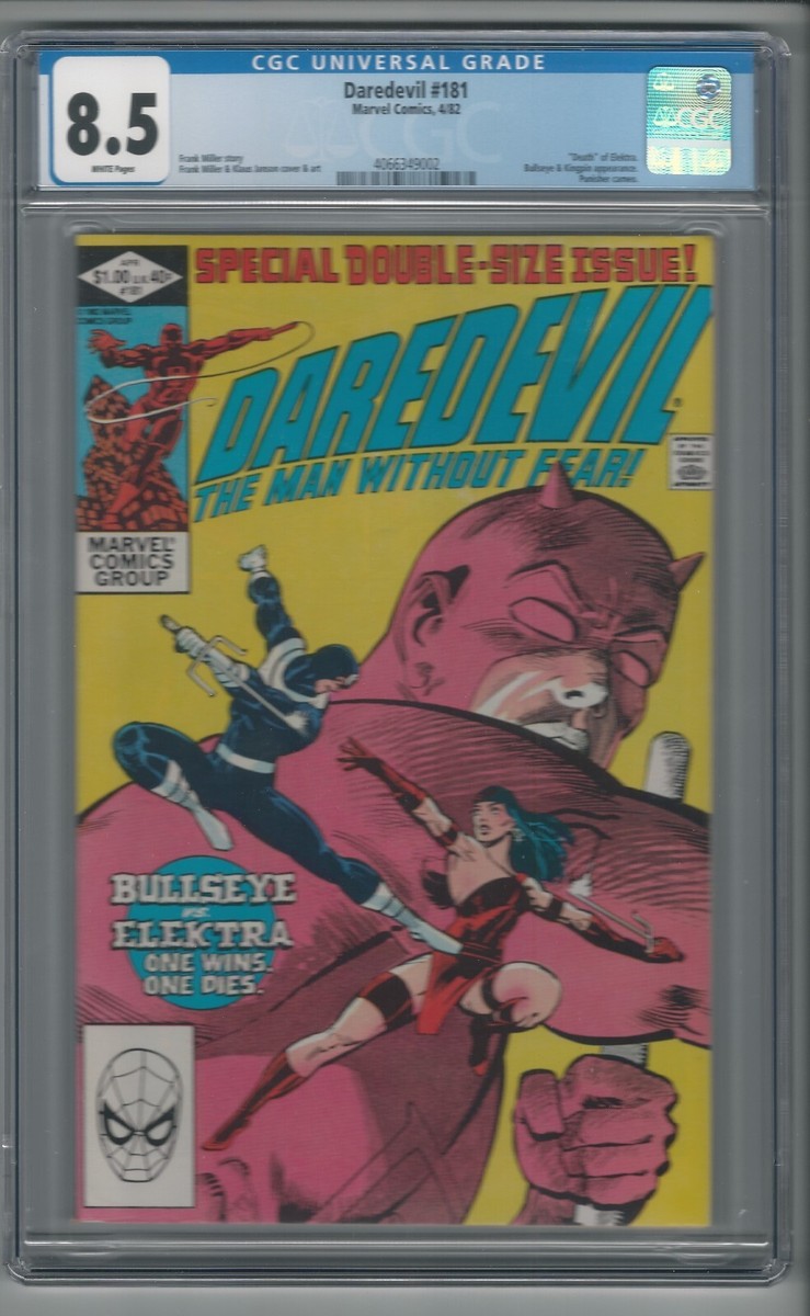 Daredevil #181 CGC 8.5 VF+ Marvel 4/82 Bullseye vs Death of