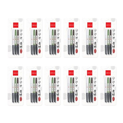 lineplus Calligraphy pen Brushpen 3set blister 12p