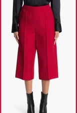 Valentino Wool & Silk Blend Pants 4, ROSSO V