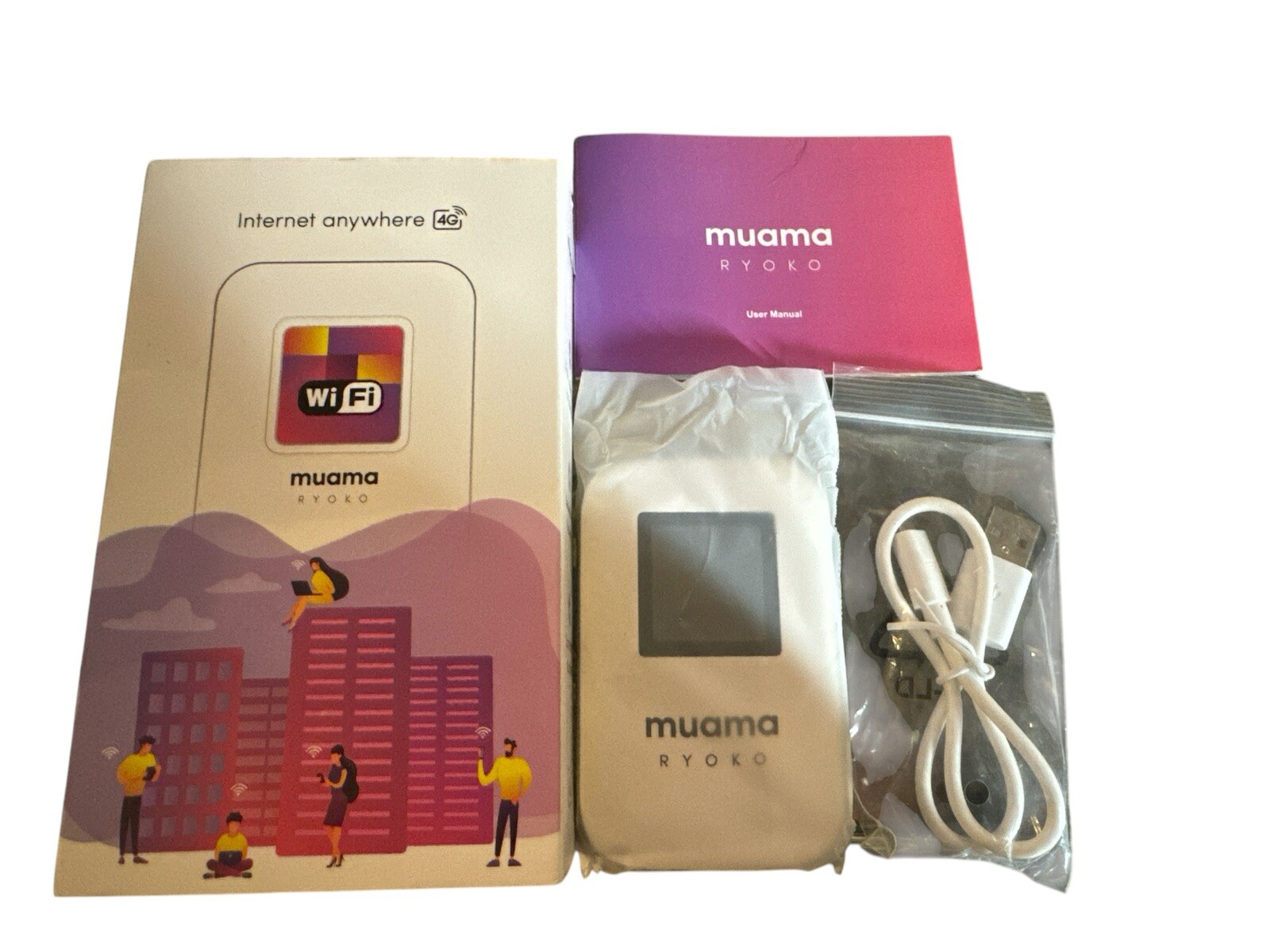 Muama Ryoko Portable WiFi Hotspot Modem Wireless Router 4G Internet Anywhere NIB