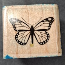 Rubber Stamp Tiny Butterfly Stampabilities Wood Mount 2009