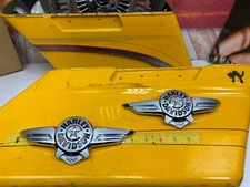 OEM Harley Fatboy Tank Emblems Chrome BADGES Set