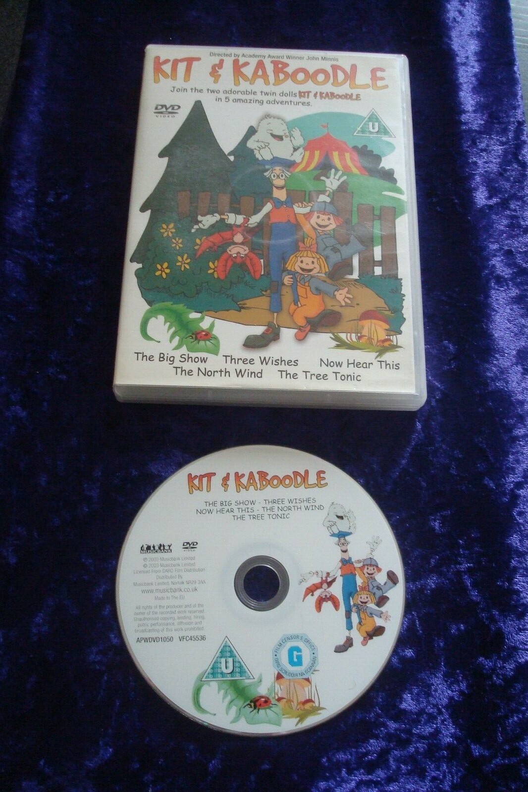 DVD KIT & KABOODLE 5 ADVENTURES ANIMATED JOHN MINNIS UK REGION 2 BIG SHOW