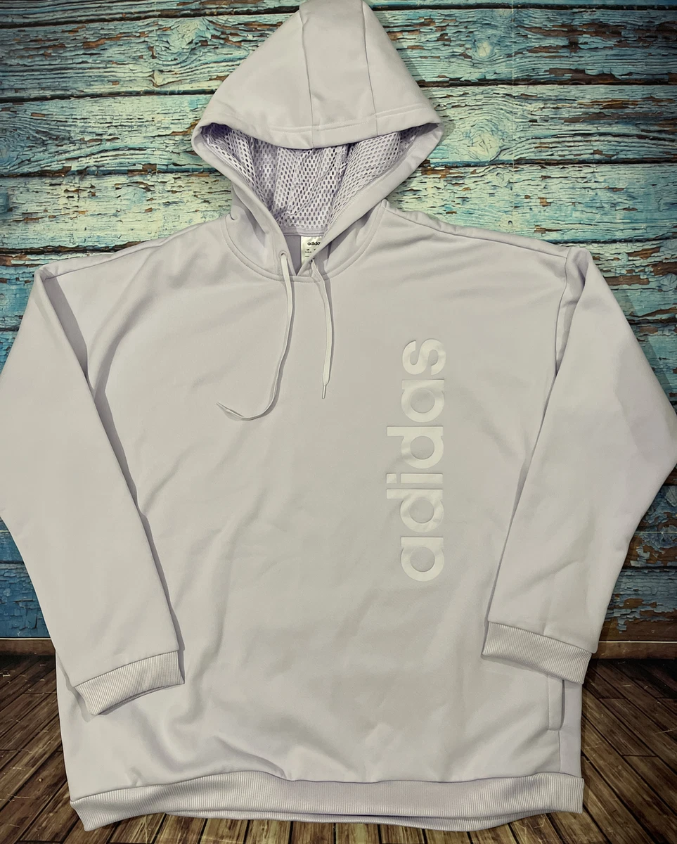 womens ADIDAS hoodie size XL pastel purple very soft AEROREADY