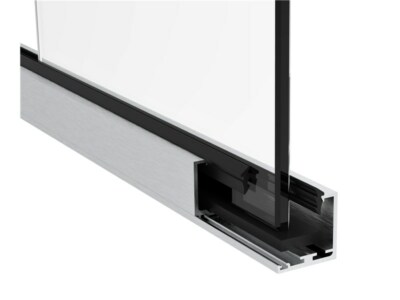 Aluminium Profile Set with Seals Glass Room System Aluminium for Glass D 8mm L 3M TOP