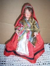 VINTAGE  POUPEE CELLULOÏD PETITCOLLIN FOLKLORIQUE DE REGION BASQUE
