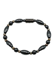 Magnetic Therapy Hematite Bracelet Oblong 7 Anklet 1/4 Wide Dark Gray Healing