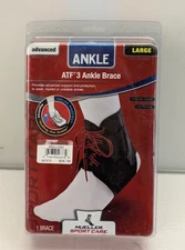 MUELLER ATF3 Ankle Brace Advanced Support Sprain Comfort Mesh- (L) Black 42373