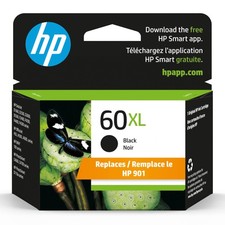 HP 60XL Black Ink Cartridge CC641WN High-Yield Genuine for DeskJet exp:11/2023