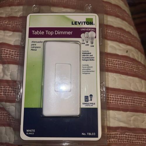 Leviton Dimmer da tavolo bianco (TBL03) FS - Foto 2 di 2