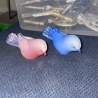 Pair Of Vintage Murano Glass Birds By Seguso Vetri D’arte. Original Label!