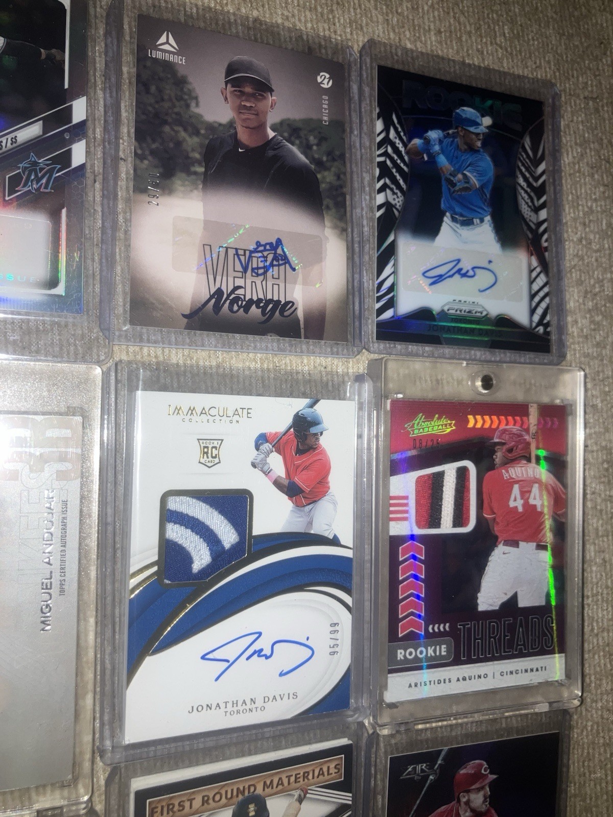 10 x Topps Panini MLB Baseball Rookie Auto Patch Numbered RPA Jersey RC Cards view 3