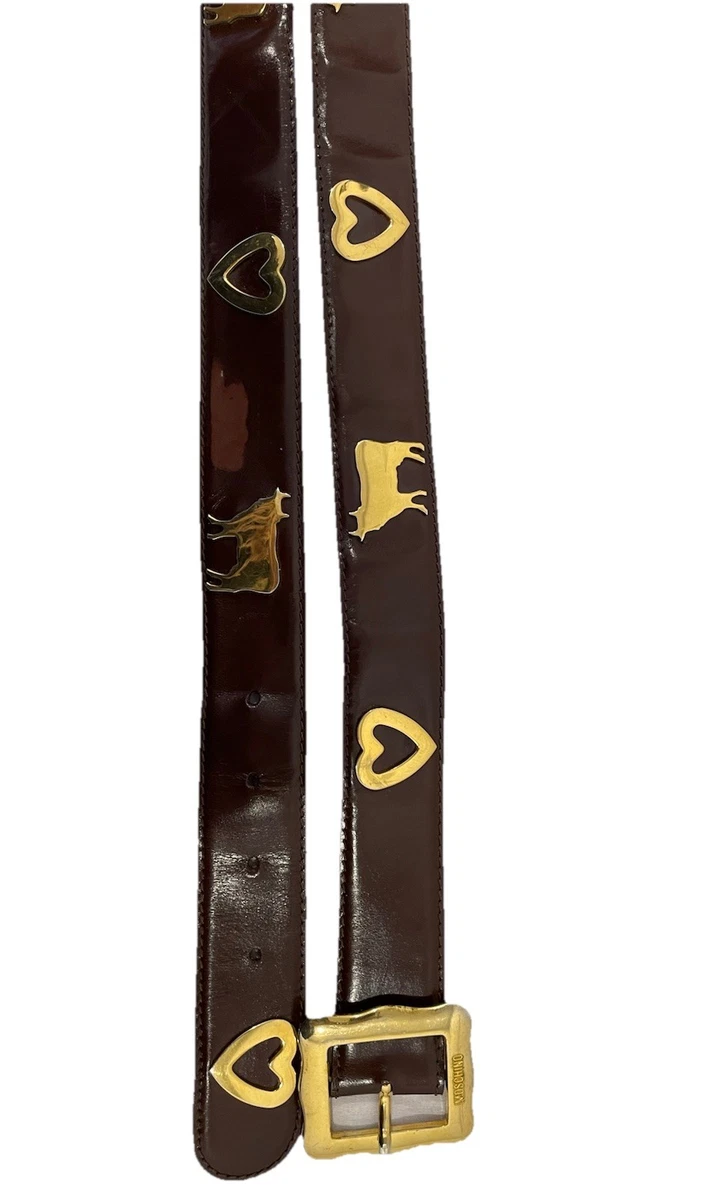Moschino belt vintage brown belt with gold hardware hearts Moschino | Accessories | Moschino Belt Vintage Brown Belt  main image 4