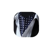 HISDERN Ascot Uomo Foulard Elegante Cravatta Ascots a Pois da Matrimonio