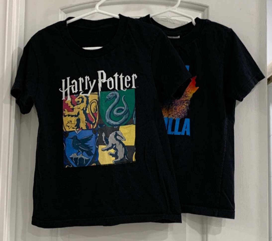 HARRY POTTER Hogwarts T-Shirt à Manches Courtes pour Bébé Enfant Garçon Bleu, Gris, Rouge 14-15