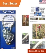 Upgraded  Heavy-Duty Fence Post Removal Tool – Stronger Cable, Longer Chain, ...