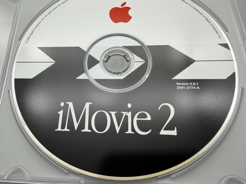 Vintage Apple iMovie 2 Version 2.0.1 Install CD-ROM Mac Software Z691-2774-A USA - Image 3 of 4