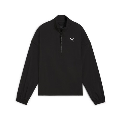 PUMA Strong Woven Full Zip Jacket Womens Black Casual Athletic Outerwear 5266830