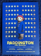PADDINGTON THE MUSICAL PROMO POSTCARD FOR THE SHOW.