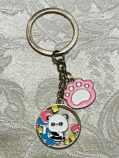 KEYRING Panda Bear Keychain Enamel Bag Charm Animal Cute Panda Book Bag Charm
